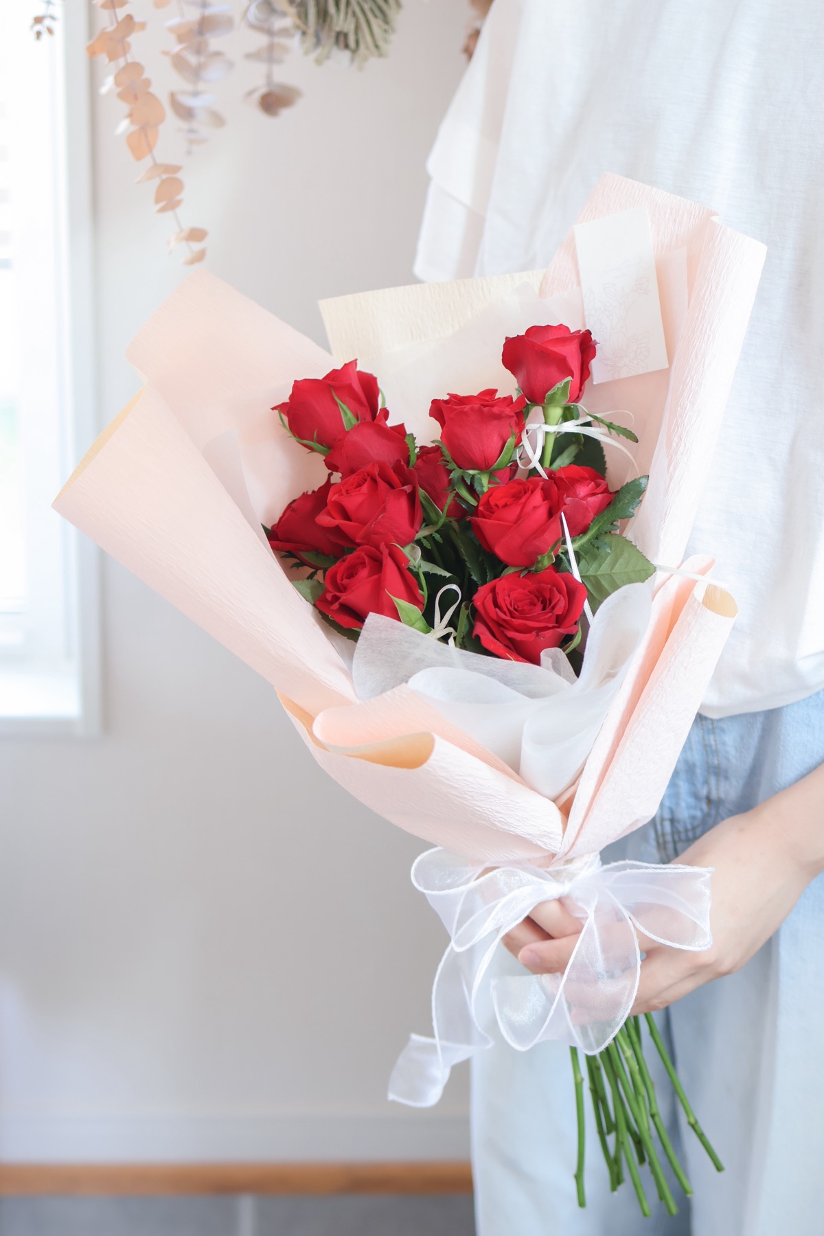 赤いバラ12本のプロポーズの花束